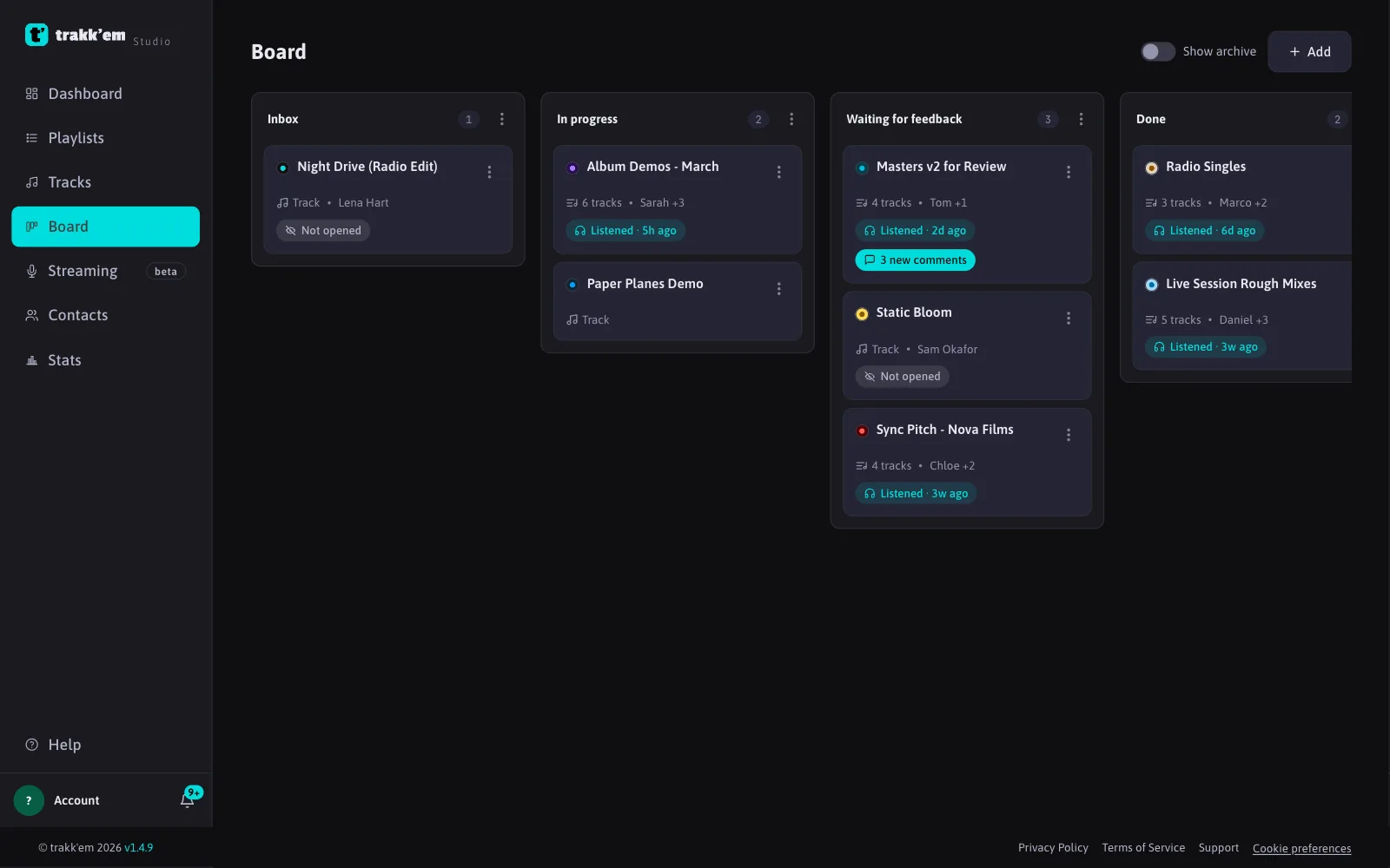 Kanban Studio Board screenshot